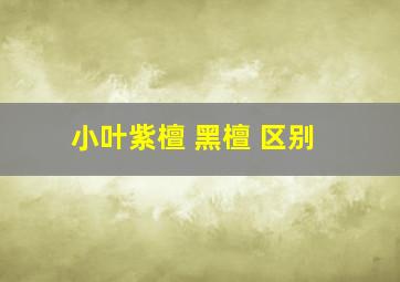 小叶紫檀 黑檀 区别